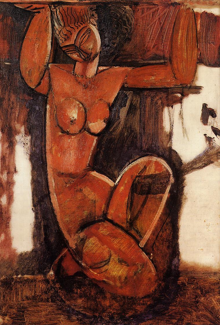 Caryatid I - Amedeo Modigliani Paintings
